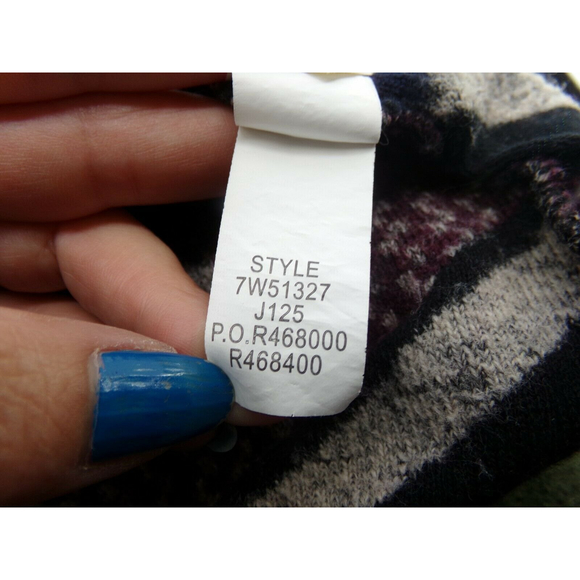 Lucky Brand Cardigan Open Front Sweater Wrap Boho Burgandy SM Last Man Standing - Picture 10 of 11